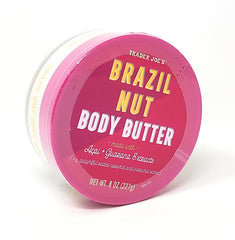 Trader Joe's Brazil Nut Body Butter with Guarana extracts, energizing skincare routine