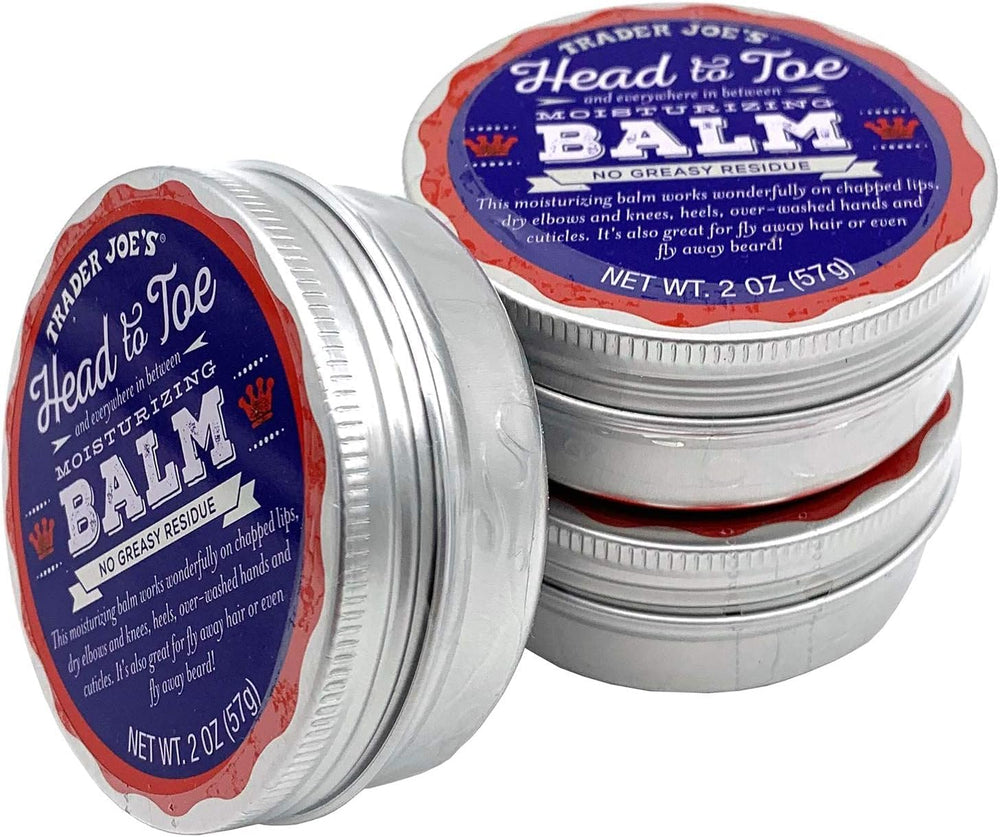 Trader Joe's head-to-toe balm tin hydrates lips, elbows, and beard.