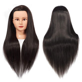 Training Head 26-28 inch mannequin head with long synthetic hair for practice.