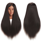 Traininghead 26-28 inch mannequin head for versatile styling practice with real-feel hair.