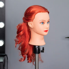 Traininghead mannequin head with salon-grade styling practice