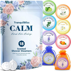 TranquilBliss 18-piece set packaging showcases gift-ready design for self-care