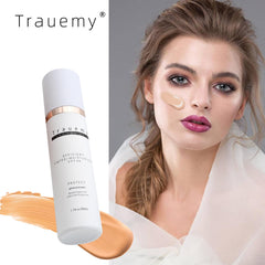 trauemy lightweight non-greasy hydration cream swatch reveals smooth, comfortable skin
