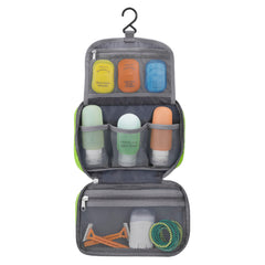 Travelon toiletry kit with mesh pouches keeps deodorant and tubes neatly visible.