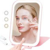 TREASO Travel Makeup Mirror compact provides crisp reflections for precise makeup