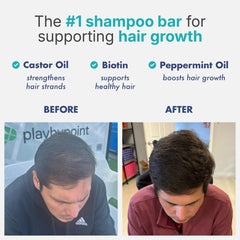 Tree Bottle shampoo bar soothing-lather scene suggests gentle cleansing for all hair types