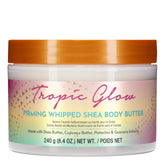 Tree Hut Tropic Glow whipped butter jar close-up shows creamy hydration for soft skin