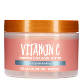 Tree Hut Vitamin C Whipped Shea Body Butter bottle closeup, highlighting lightweight hydration