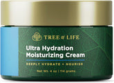 Tree of Life Beauty Moisturizer jar shows ultra hydration for radiant skin.