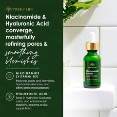 Tree of Life Beauty Niacinamide Serum texture delivers lightweight hydration for plump skin
