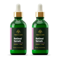 Tree of Life Beauty retinol serum bottle for smooth, hydrated skin