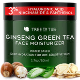 Tree to Tub Hydrating Face Moisturizer bottle-front shows quick-absorb hydration for sensitive skin.