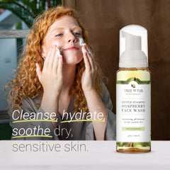 Tree to Tub Sensitive Skin Face Wash aloe vera infusion illustrates soothing moisture