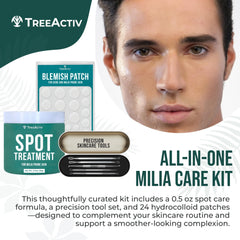 TreeActiv Eye Milia Remover tool shown for targeted under-eye care.
