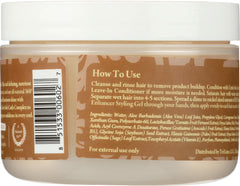 Treluxe Hi-Definition Curl Gel label close-up shows premium packaging and ingredient notes.