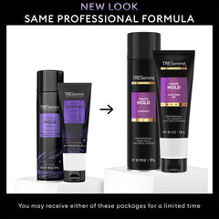 TRESemmé Freeze Hold hairspray application mist showing even spray