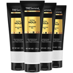 Tresemme Hair Gel bottle demonstrating extra hold for smooth, frizz-controlled styles