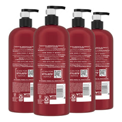 TRESemmé packaging closeup highlights professional-quality Keratin Smooth formula