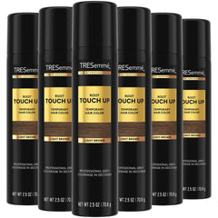 TRESemmé light brown root touch up spray travel pack bottles for quick concealment on the go.
