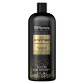 TRESemmé Moisture Rich Shampoo bottle delivering hydration for soft, shiny hair.