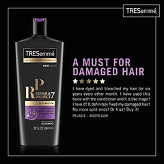 Shiny, detangled hair after using TRESemmé Repair & Protect 7