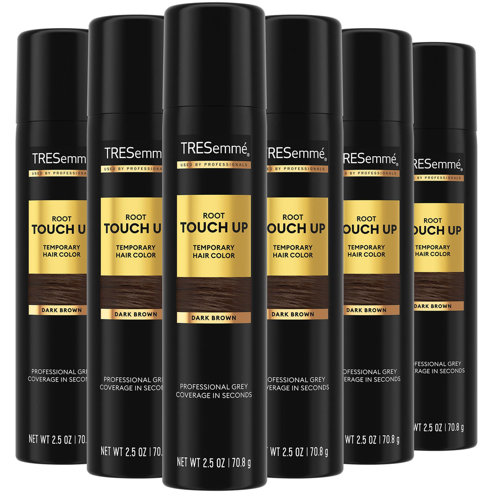 TRESemmé Root Touch Up travel-pack spray bottle for quick root refresh.