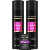 TRESemmé Total Volume hairspray bottle offering all-day lift for voluminous hair