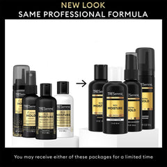 TRESemmé Travel Extra Hold Hairspray bottle delivers flexible, humidity-resistant hold.