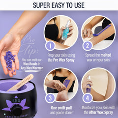 Tress Wellness pre-wax spray bottle prepared for skin prepping before waxing.