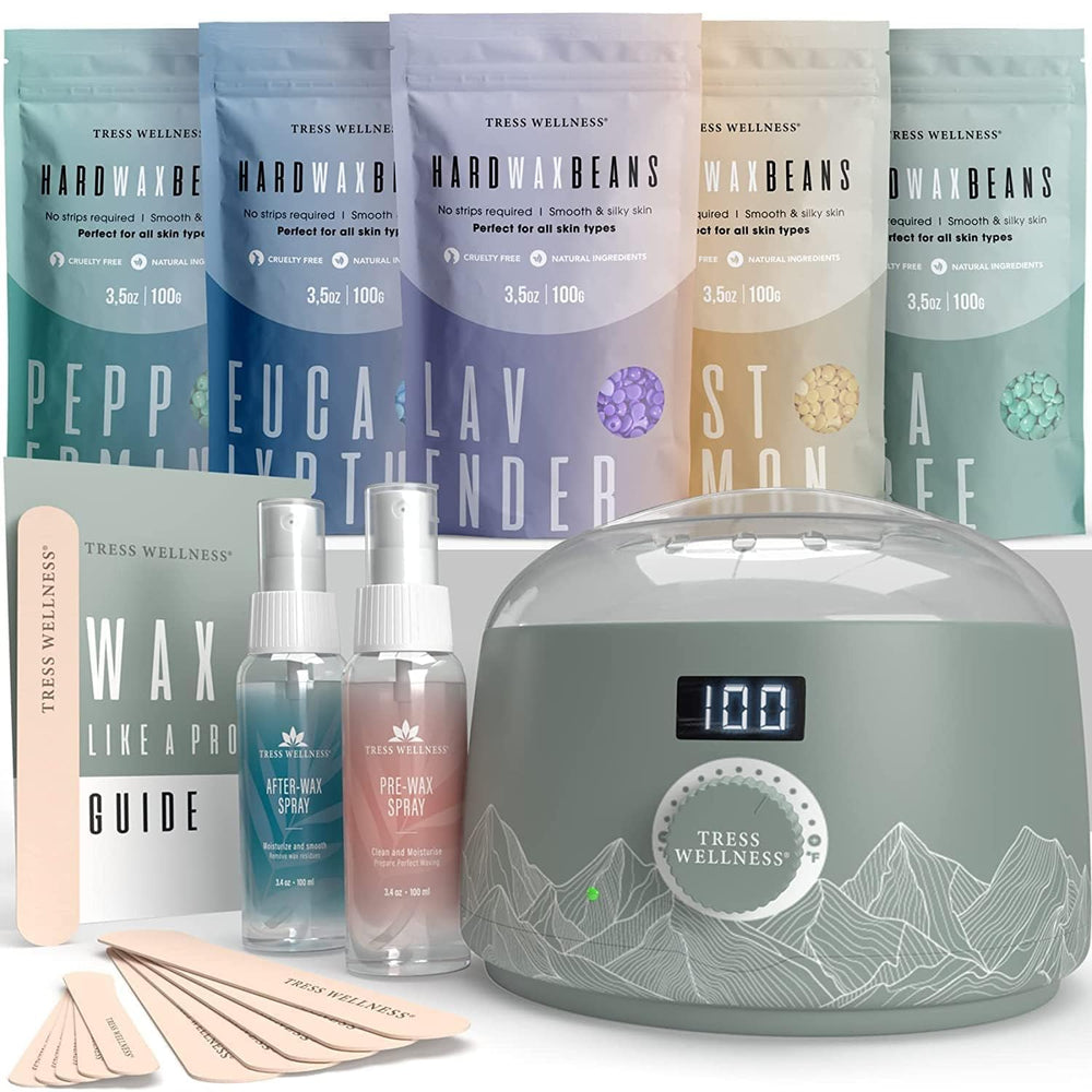 Tress Wellness waxing kit digital warmer with precise temperature control for at-home waxing.