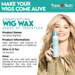 Tressallure TressTech dry spray wig wax application demonstrates styling