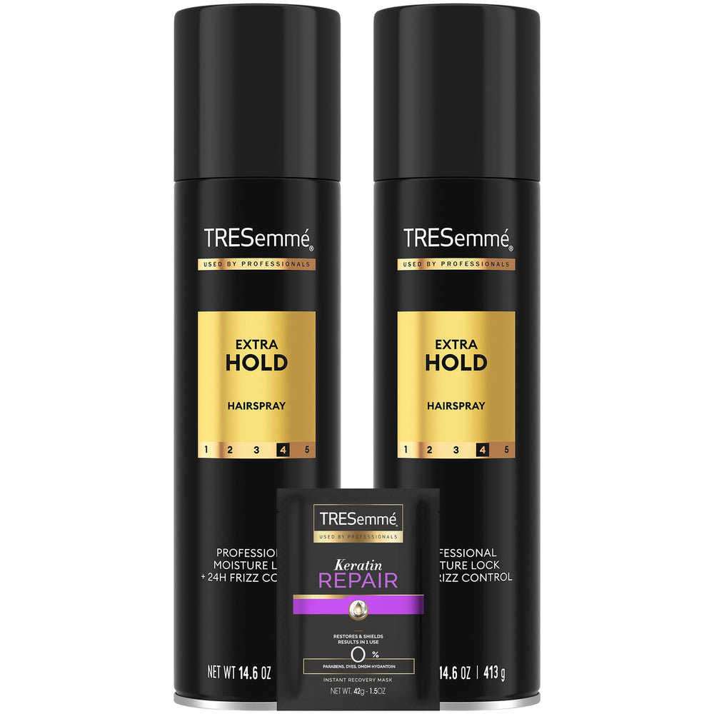 TRESemmé extra hold hairspray 2-pack bottles deliver frizz control and lasting style