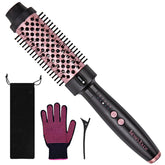 Tresses Touch Ionic Thermal Brush rose-gold barrel close-up for smoother curls
