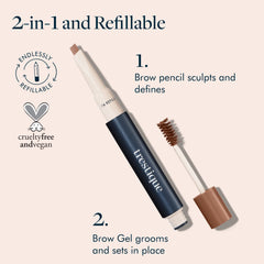 TRESTIQUE Brow Pencil flat-edge view highlighting shaping and definition