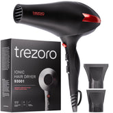 TREZORO professional blow dryer motor powers fast drying with steady temperature.
