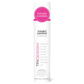 TRI Design Covert Control hairspray bottle showing invisible hold for natural-looking results