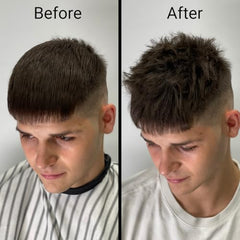 Tribal Chimp Hair Powder texture visible on hair for lift