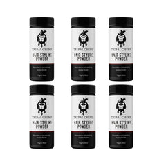 Tribal Chimp Hair Styling Powder packaging shows long-lasting matte finish.