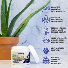 TriDerma Intense Fast Healing Cream body application on arm or leg