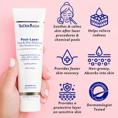 TriDerma packaging box and jar on clean surface for post-care