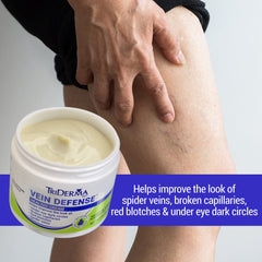 TriDerma Vein Defense cream with Arnica MSM ingredients supporting healthier-looking skin.