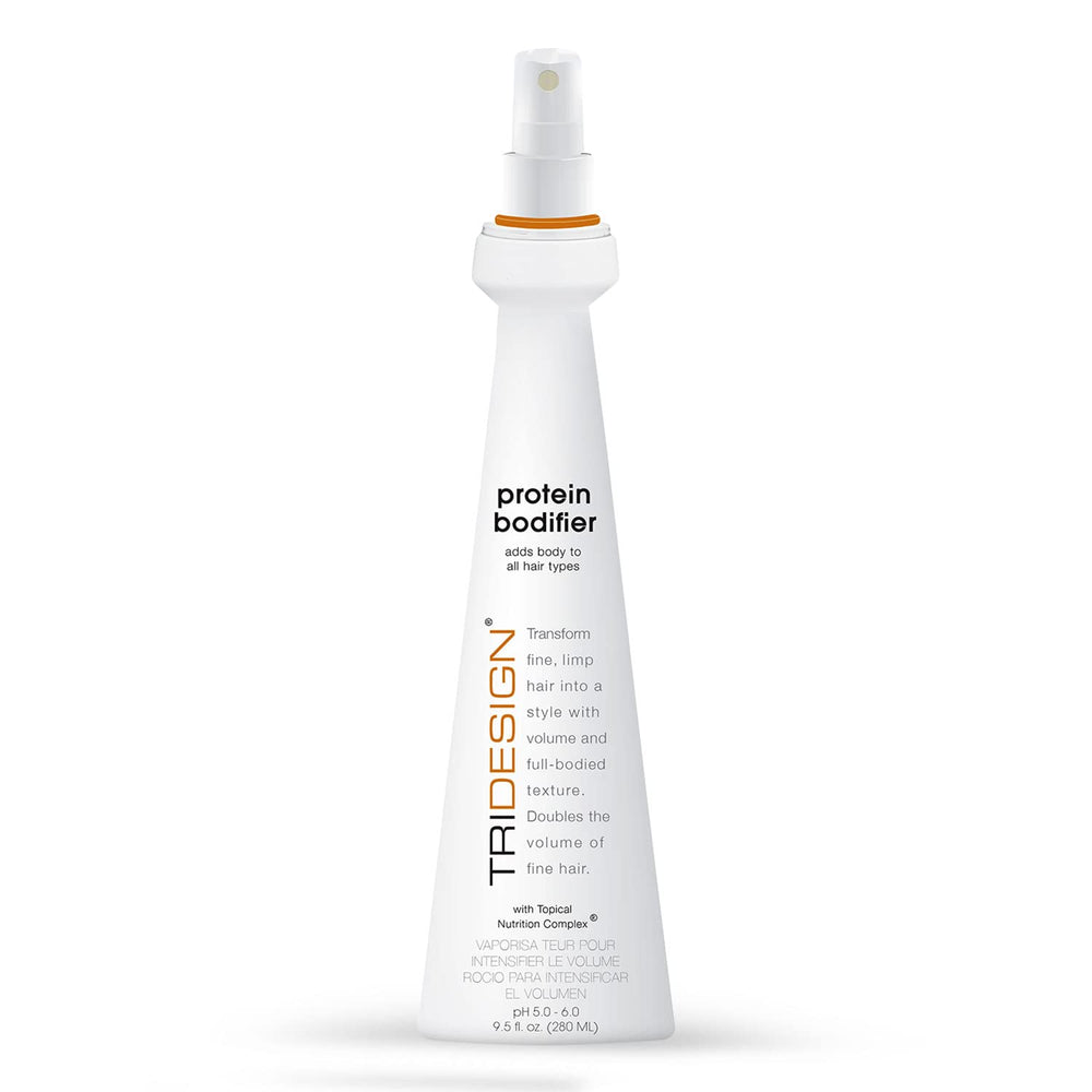 TRIDESIGN Protein Bodifier bottle setup shows the 9.5 oz design for easy at-home volume boost