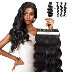 Triippy Body Wave Bundles packaging in natural color for premium unboxing