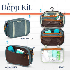 TRIPPED Hanging bag folds compactly to 10x7 inches for space-saving packing.