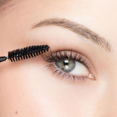Trish McEvoy tubular mascara tube displays Jet Black pigment for bold lashes