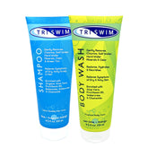 TRISWIM chlorine removal body wash bottle for post-swim cleanse and skin hydration
