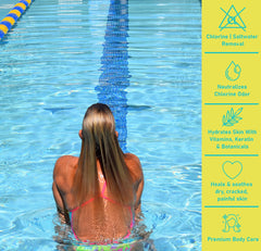 TRISWIM Vitamin E ProVitamin B5 formula supports deep moisturization.