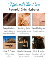 Tropical Holistic Emu Oil used on hair for frizz control.