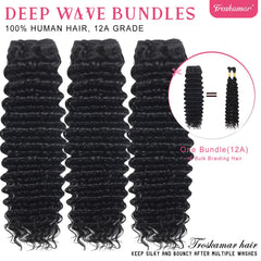 Troskamar Deep Wave Bundles 22inch full density with thick ends and movement