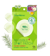 Troubless Invisible Plus Red Correct packshot showing discreet patch for subtle coverage